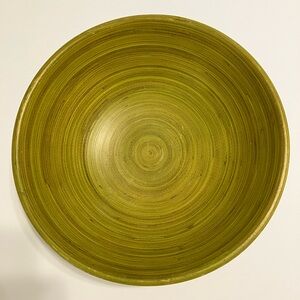 Pottery Barn 12” Bamboo Bowl Green